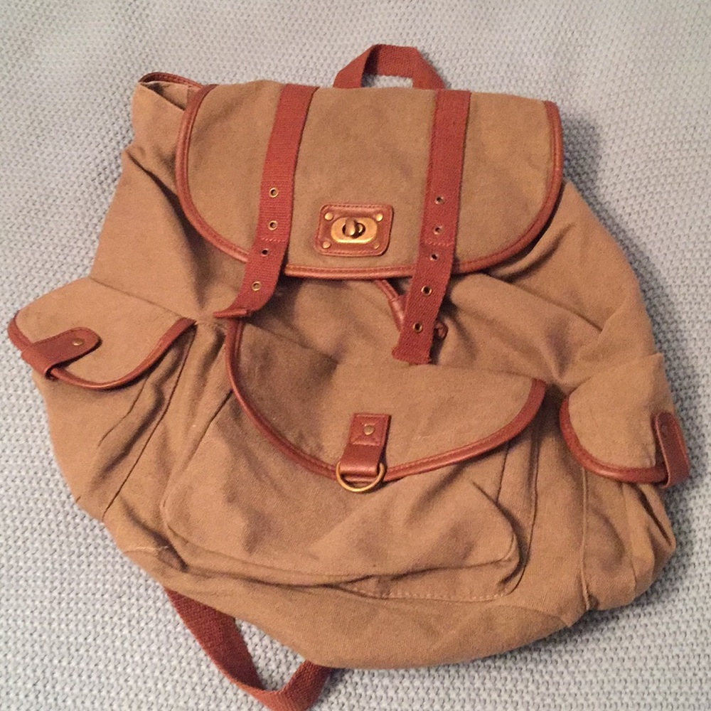 Mossimo Olive green and Brown Backpack